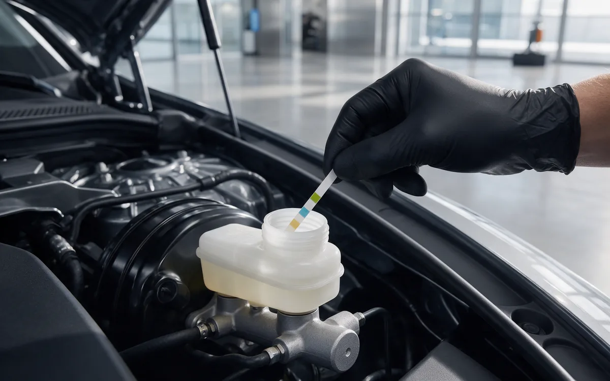 Checking the brake fluid reservoir