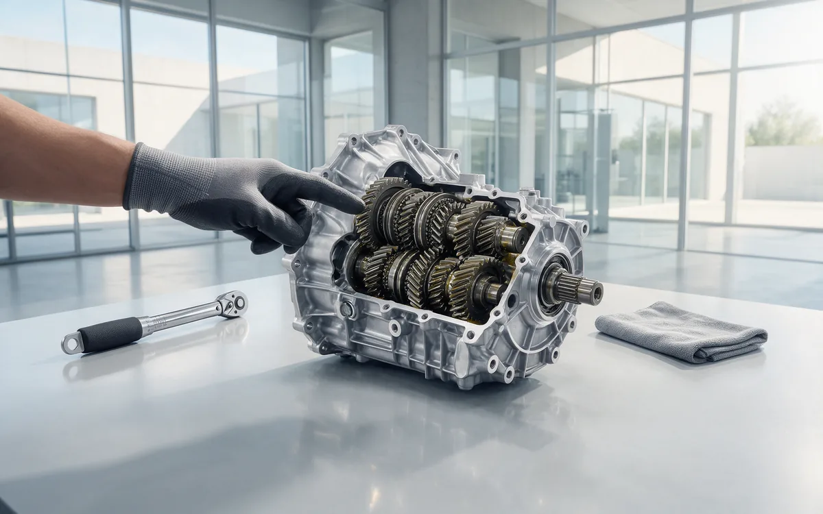 An opened gearbox